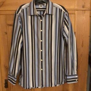 GAP!! MEN’S LONG SLEEVE STRIPED BUTTON DOWN SHIRT!